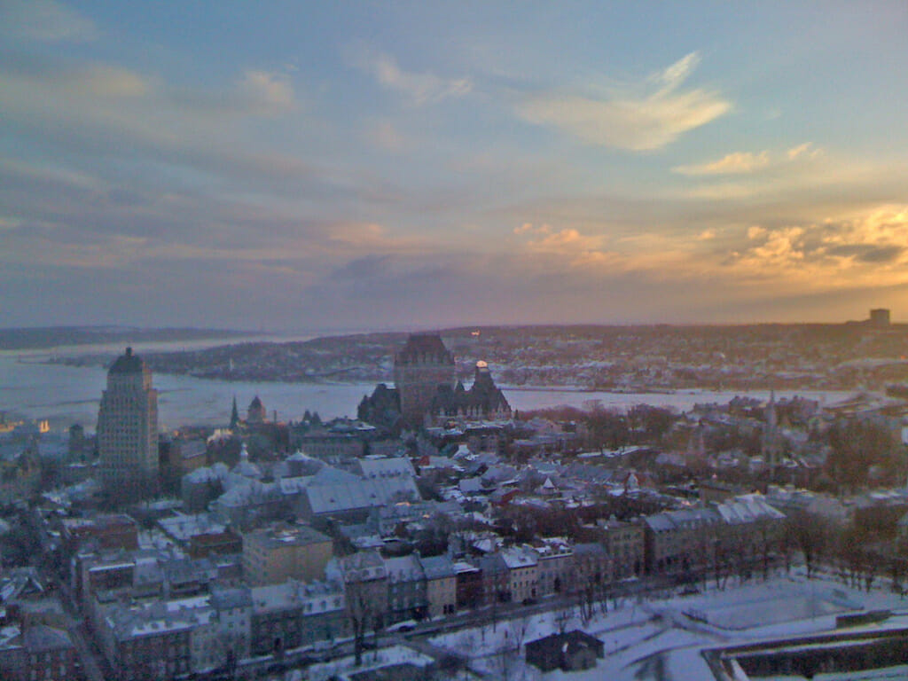 Quebec City in snow