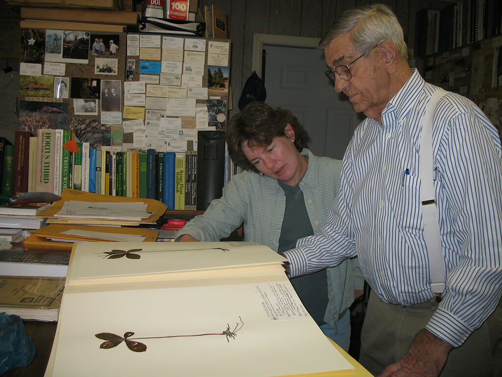 Leigh and Angus Gholson in his Herbarium