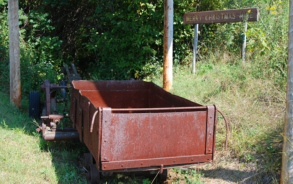 Ore cart on Merry Christmas Mine Hill