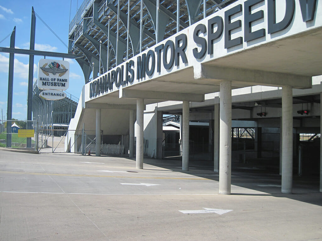 At the Indianapolis Motor Speedway