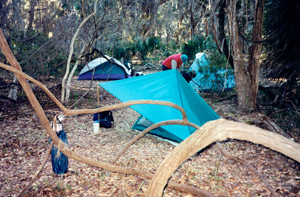 Our campsite at Brickhill Bluff
