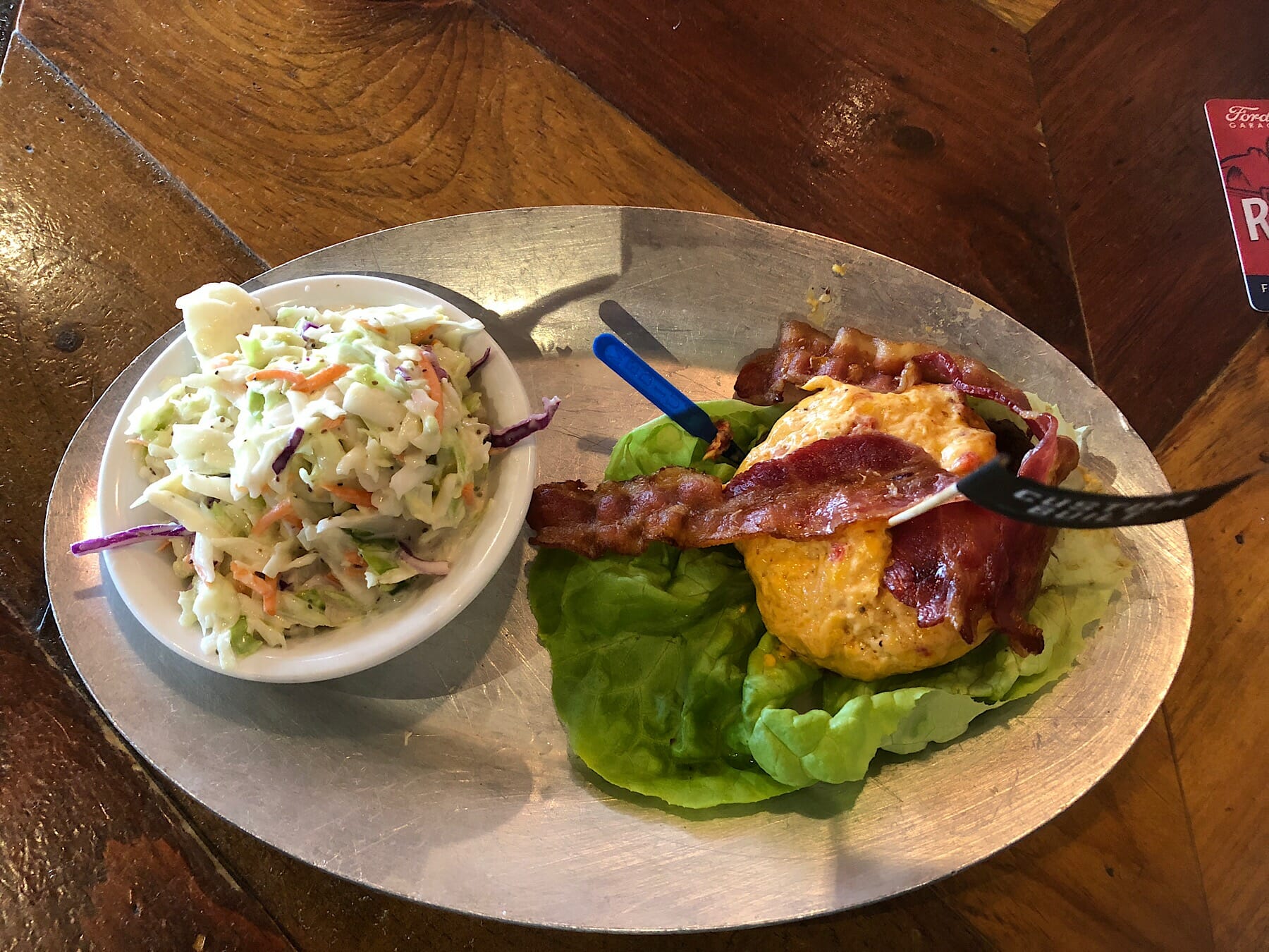 Bunless burger Ford's Garage