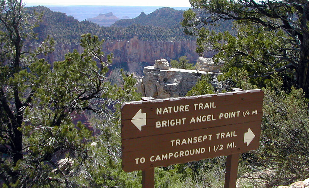 Hiking along the North Rim of the Grand Canyon