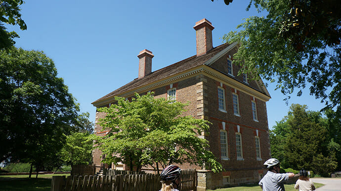 Historic home with embedded cannonballs