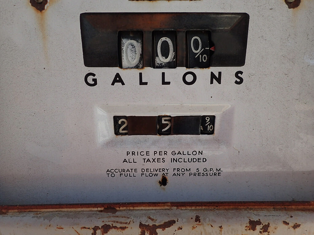 Old gas pump