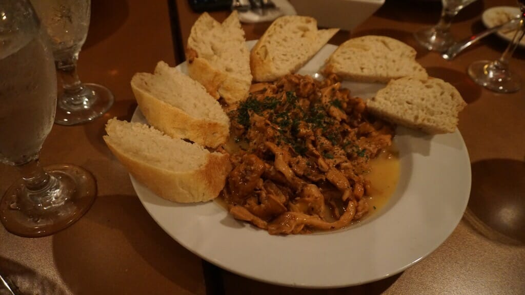 Our mushrooms served up for dinner