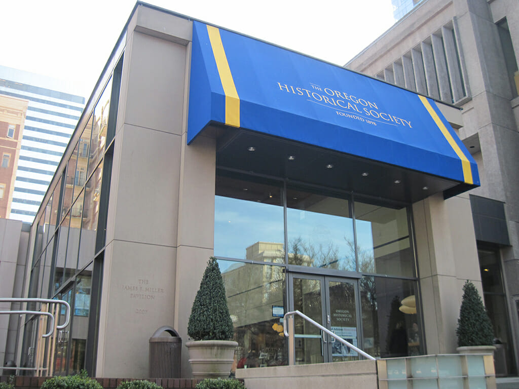 Riding by the Oregon Historical Society Museum