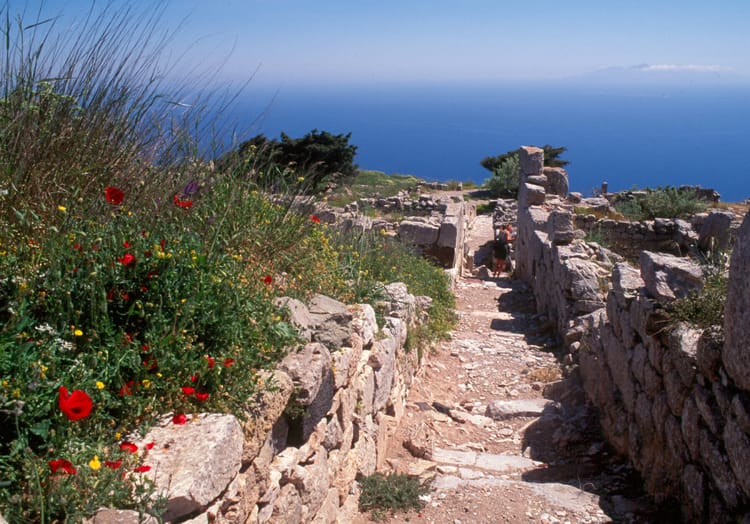 Staircase atop Ancient Akroteri, Greece 