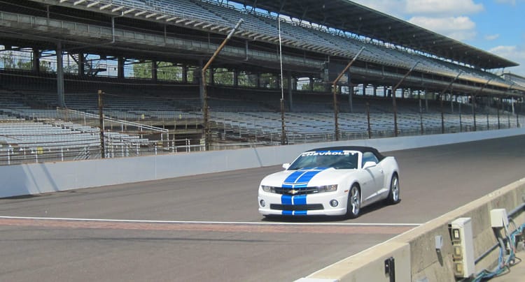 On the track at Indy