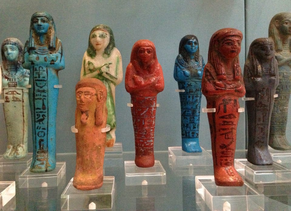 Egyptian funerary objects at The British Museum 